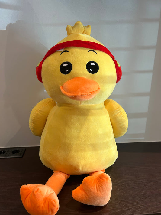 Yellow Duck with headphone 4ass 55cm