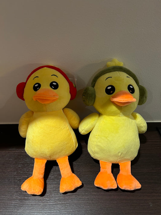 Yellow Duck with headphone 4ass 23cm